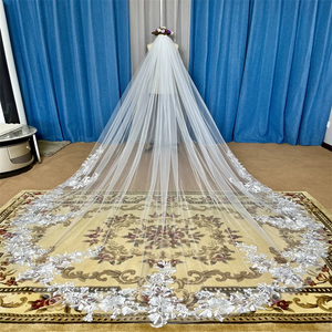 Women's Polyester Applique Edge One-Layer Bridal Wedding Veils