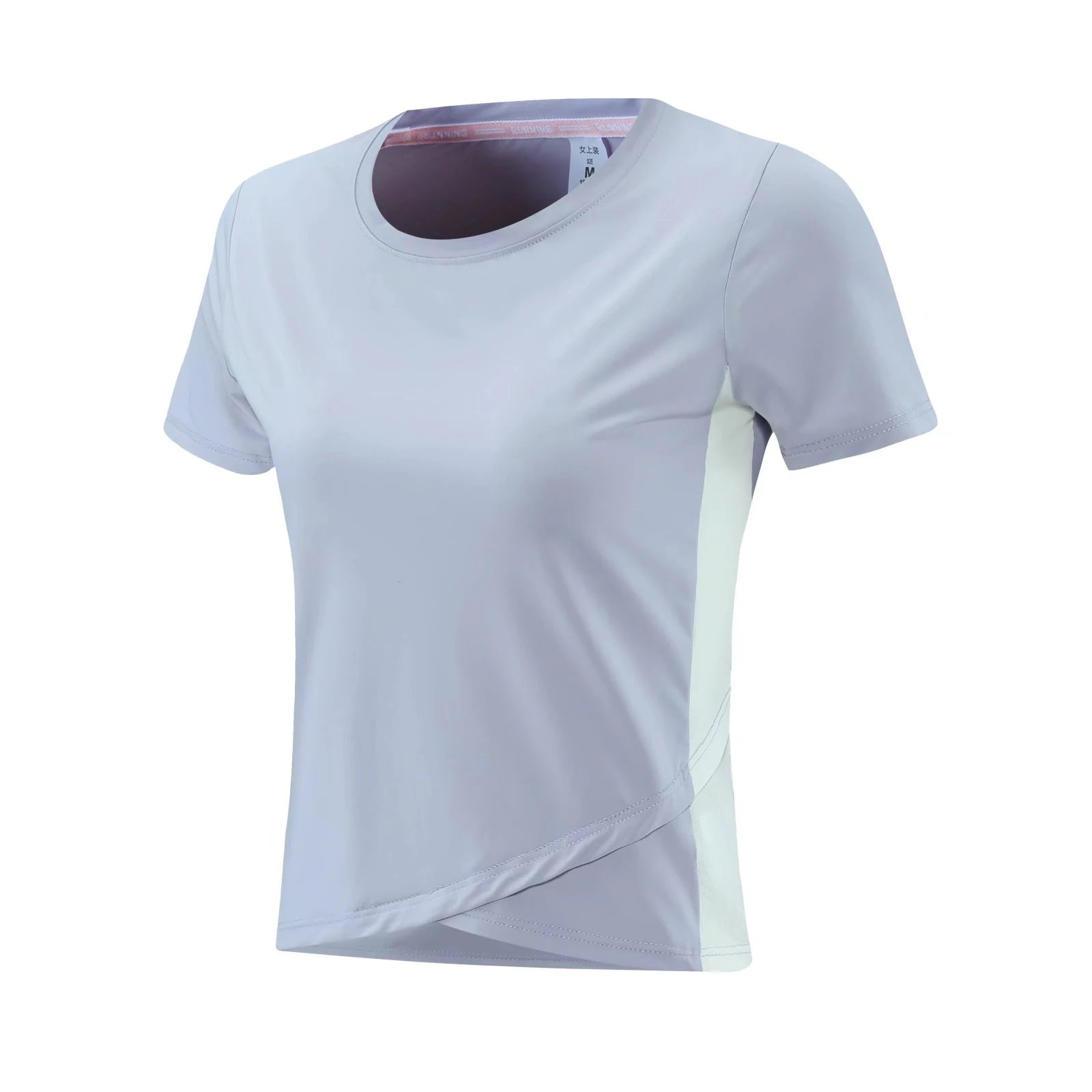 Women's Nylon O-Neck Short Sleeve Breathable Yoga Workout Top