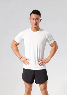 Men's Polyester Short Sleeve Pullover Closure Sportswear T-Shirt