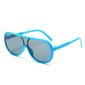 Kid's Plastic Frame Lens Oval Shaped UV400 Protection Sunglasses