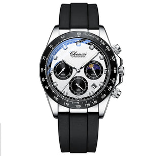 Men's Stainless Steel Round Shaped Waterproof Quartz Wrist Watch