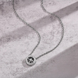 Men's Stainless Steel Link Chain Star Pattern Elegant Necklace