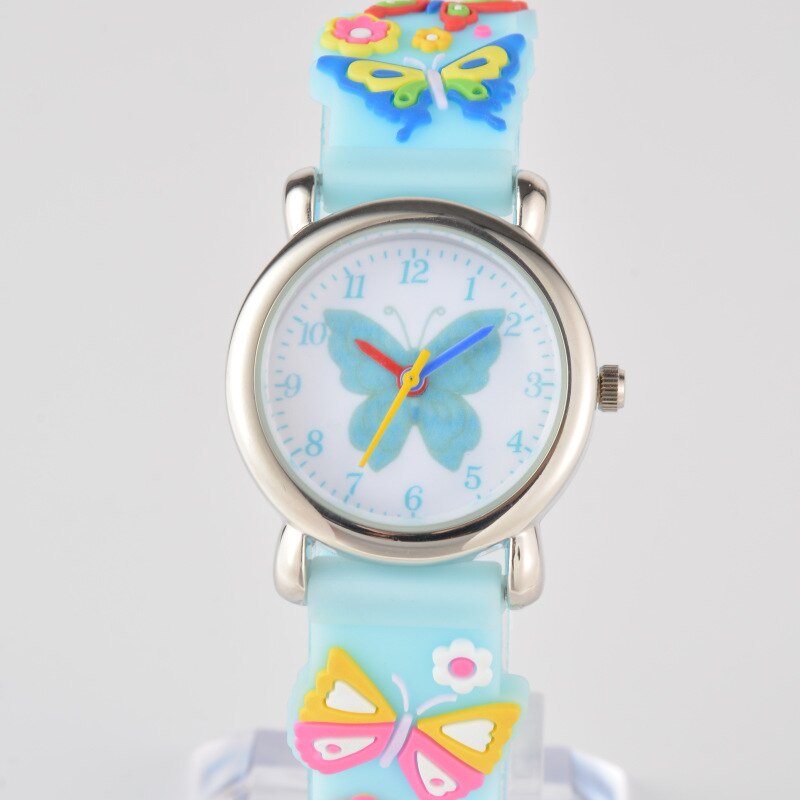 Kid's Alloy Case Buckle Clasp Round Shape Quartz Waterproof Watch