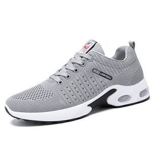 Men's Mesh Round Toe Lace-Up Closure Breathable Sports Wear Shoes