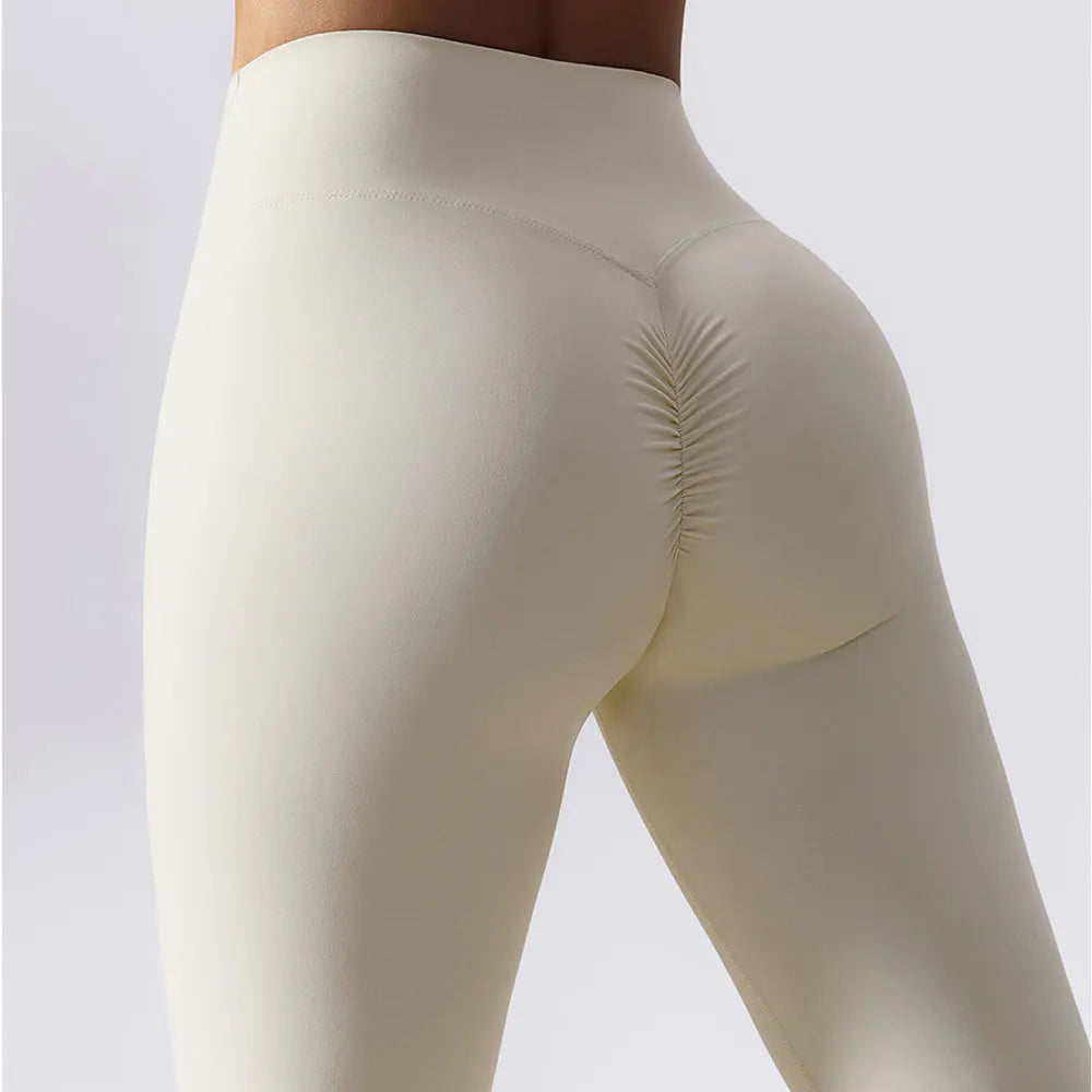 Women's Nylon High Waist Push Up Seamless Sports Wear Leggings