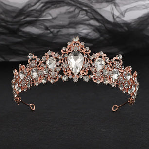 Women's Zinc Alloy Water Drop Pattern Tiaras Bridal Classic Crown