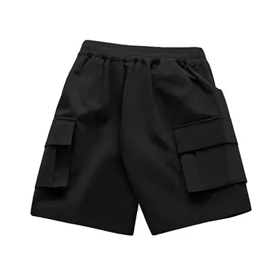 Kid's Cotton Mid Waist Elastic Closure Casual Wear Shorts