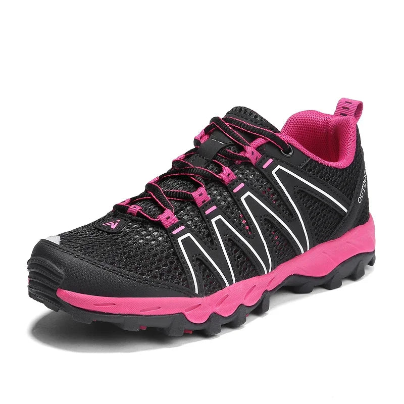 Women's Cotton Lace-Up Closure Sports Wear Running Sneakers