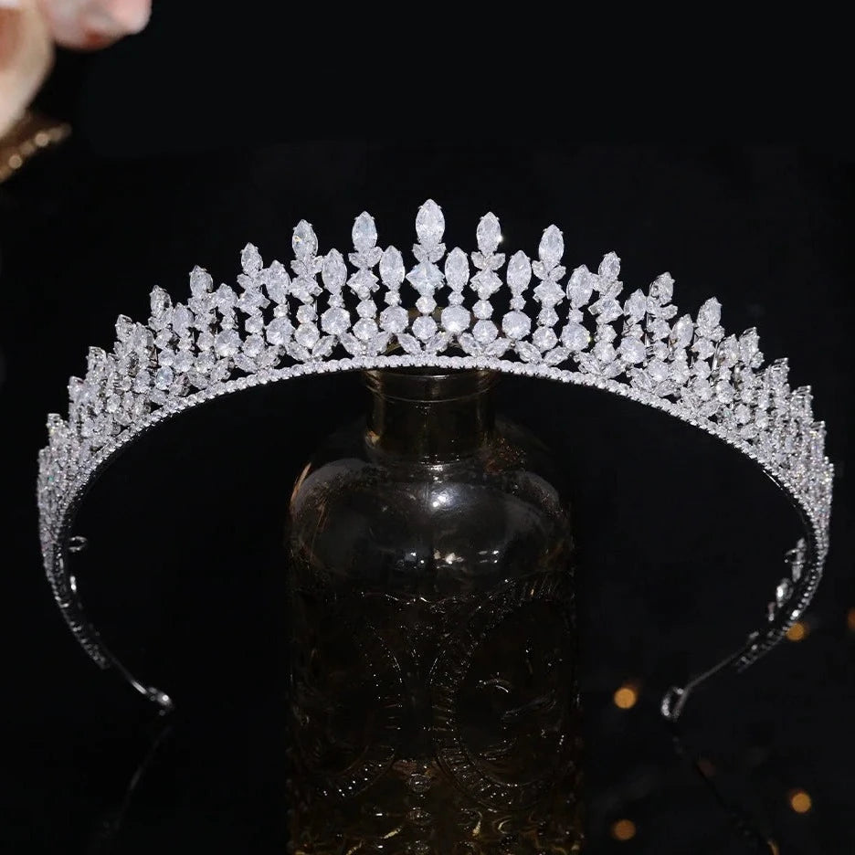 Women's Copper Plant Pattern Tiaras Elegant Bridal Wedding Crown