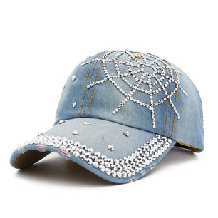 Women's Denim Adjustable Strap Sun Protection Baseball Caps