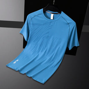 Men's Polyester Short Sleeve Pullover Closure Sportswear T-Shirt