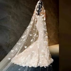 Women's Polyester Bead Edge One-Layer Luxury Bridal Wedding Veils