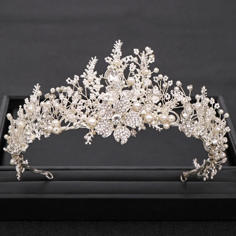 Women's Zinc Alloy Plant Pattern Tiaras Bridal Classic Crown