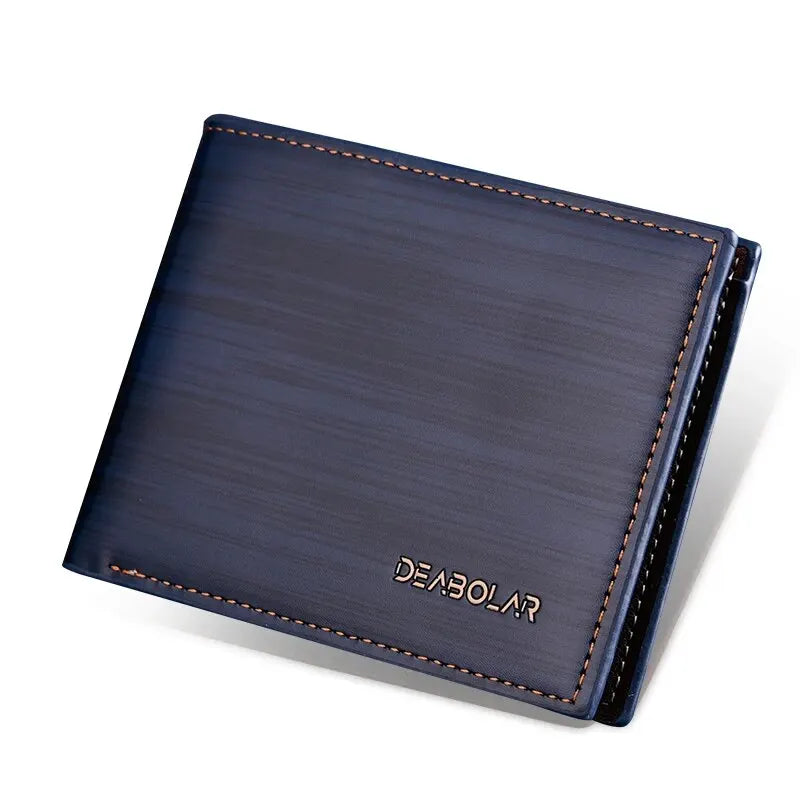 Men's PU Leather Printed Pattern Card Holder Mini Trendy Wallets