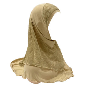 Women's Arabian Polyester Head Wrap Sequin Pattern Elegant Hijabs