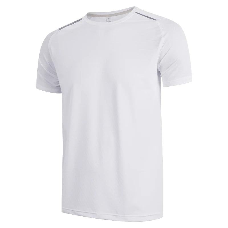 Men's Nylon Short Sleeve Pullover Closure Sportswear T-Shirt