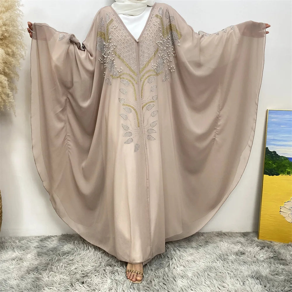 Women's Arabian Polyester Full Sleeve Embroidery Casual Abaya