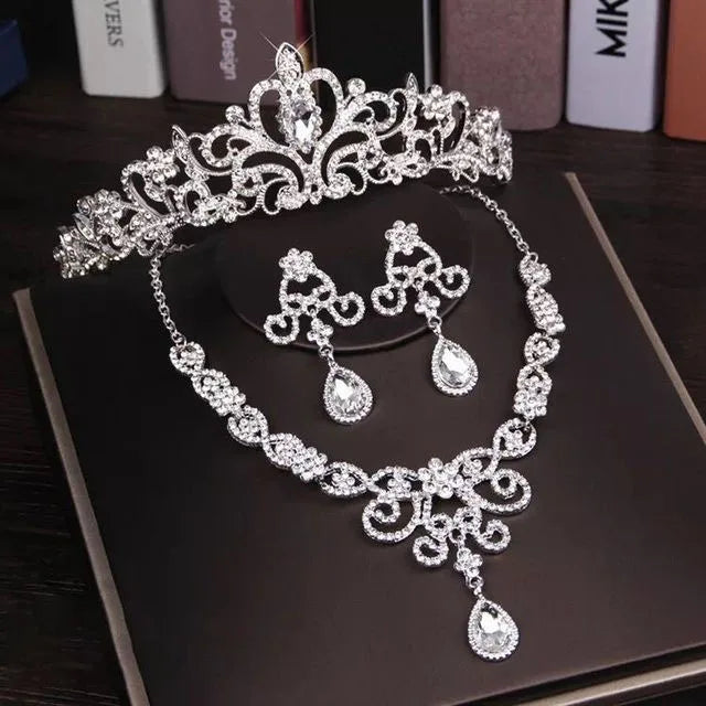 Women's Zinc Alloy Rhinestone Butterfly Bridal Crown Jewelry Sets