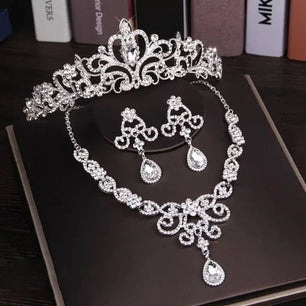 Women's Zinc Alloy Rhinestone Butterfly Bridal Crown Jewelry Sets