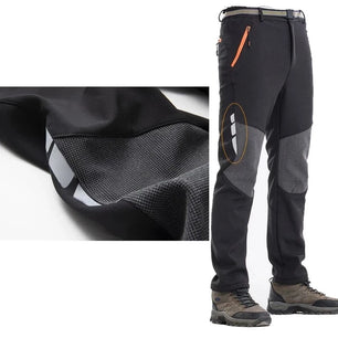 Men's Polyester Mid Waist Zipper Fly Closure Windproof Trousers