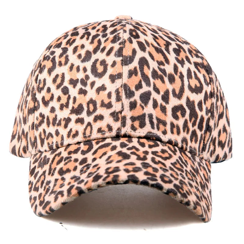 Women's Cotton Leopard Pattern Casual Wear Winter Baseball Hat