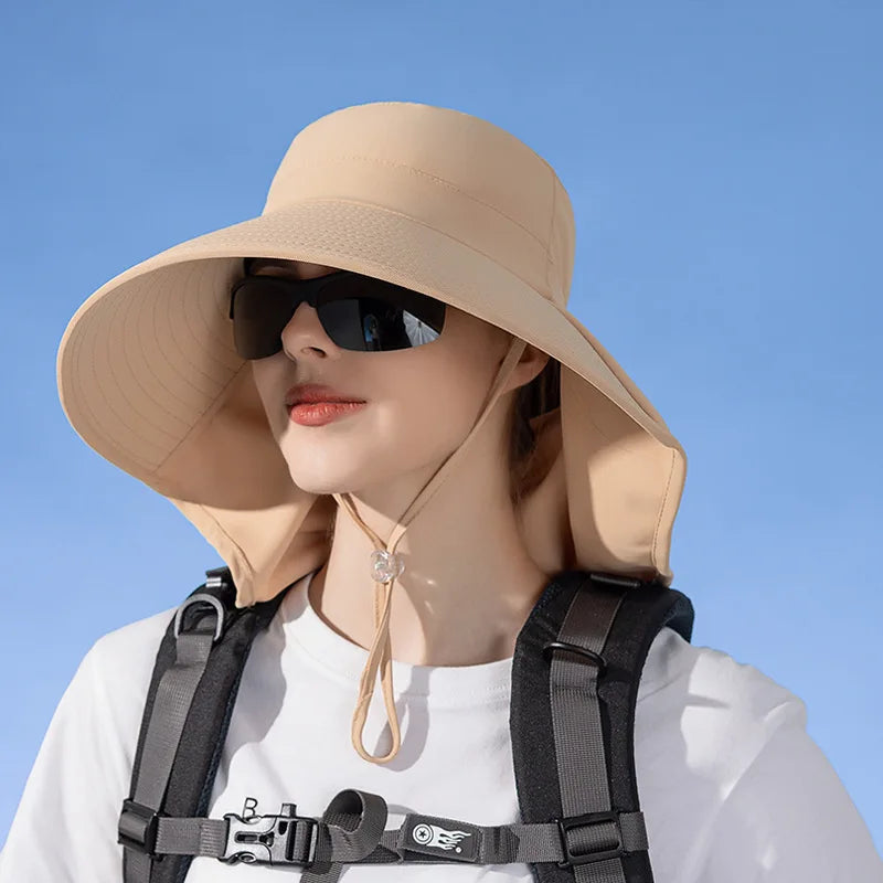 Women's Polyester Solid Pattern Sun Protection Breathable Hat