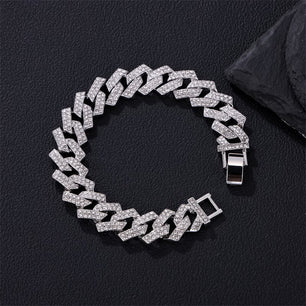 Men's Metal Zinc Alloy Geometric Pattern Hip-Hop Link Bracelet