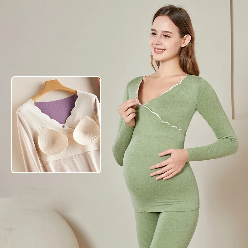 Women's Polyester Long Sleeves Solid Pattern Maternity Dress