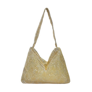 Women's Polyester Hasp Closure Sequined Pattern Shoulder Bag