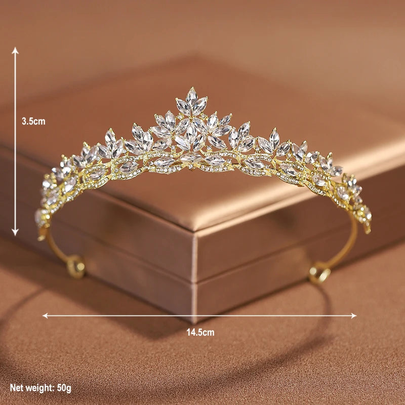 Women's Zinc Alloy Plant Pattern Tiaras Bridal Classic Crown