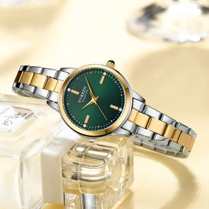 Women's Alloy Round Shaped Waterproof Luxury Elegant Wrist Watch