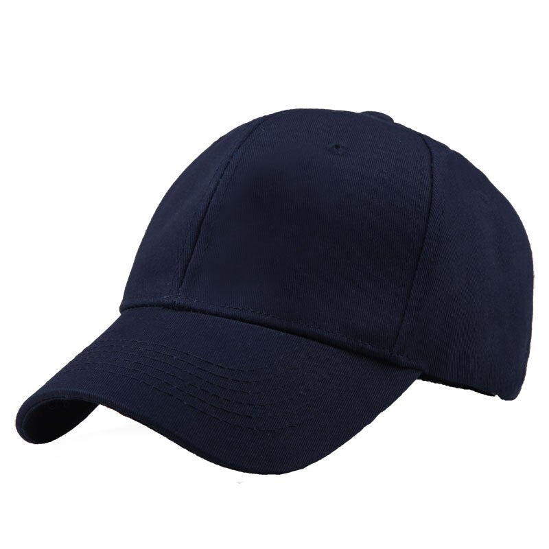 Men's Cotton Adjustable Strap Sun Protection Solid Baseball Cap