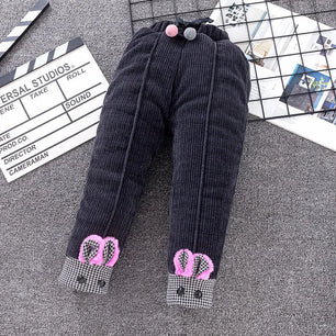 Kid's Cotton High Elastic Waist Closure Solid Pattern Pants