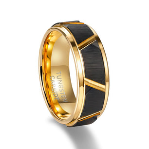 Men's Metal Tungsten Round Shaped Trendy Engagement Party Ring