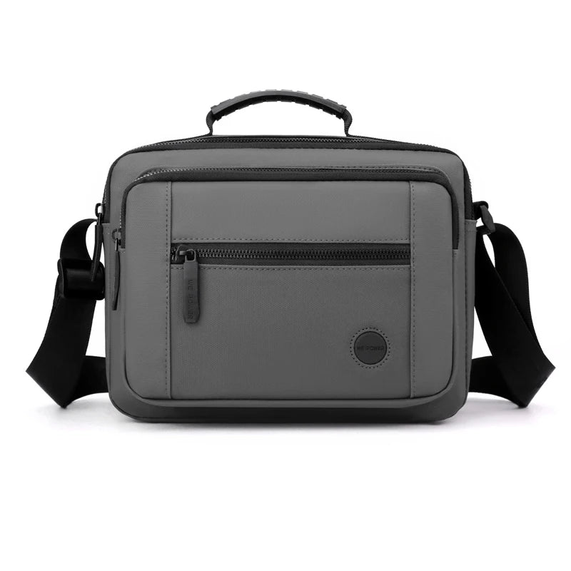 Men's Polyester Zipper Closure Solid Messenger Shoulder Bag