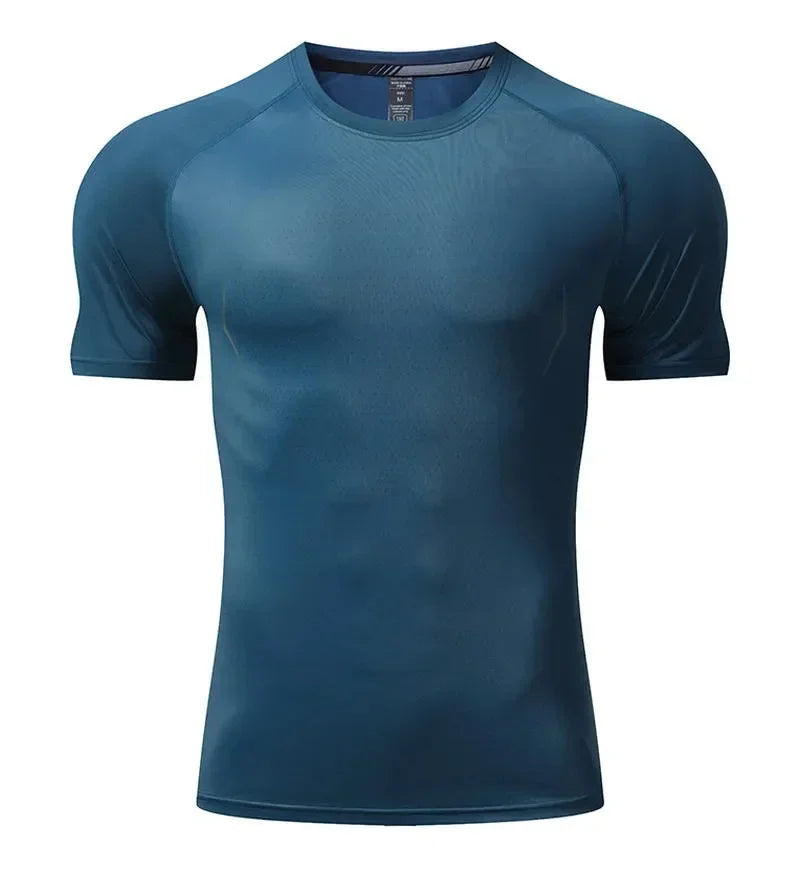 Men's Polyester Short Sleeve Pullover Closure Sportswear T-Shirt