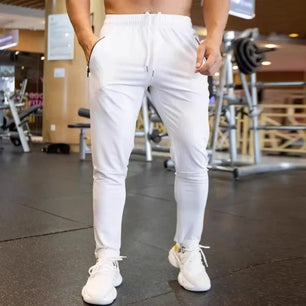 Men's Polyester Drawstring Closure Breathable Sports Trousers