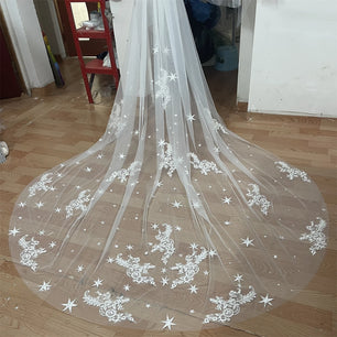 Women's Polyester Lace Edge Two-Layer Bridal Wedding Veils