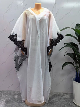 Women's Arabian Polyester Full Sleeves Embroidery Pattern Dress