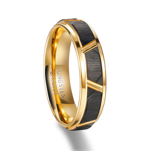 Men's Metal Tungsten Round Shaped Trendy Engagement Party Ring