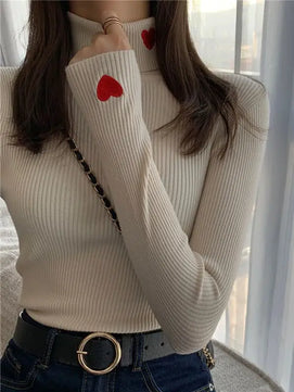 Women's Acrylic Turtleneck Full Sleeves Solid Pattern Sweater