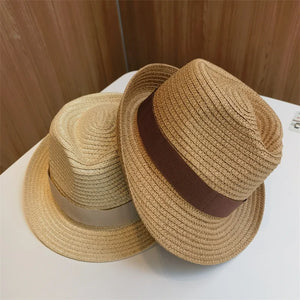 Women's Straw Solid Pattern Glamorous Sun Protection Brim Hat