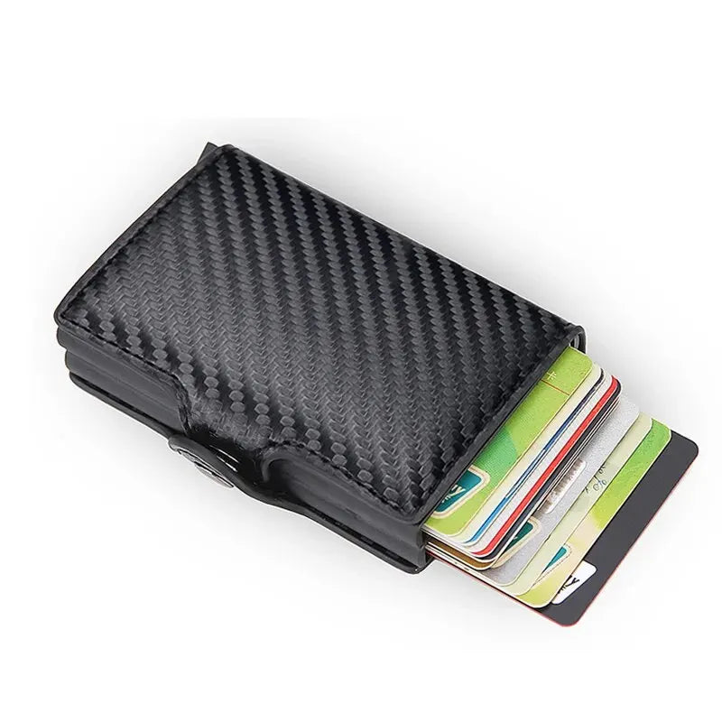 Men's Leather Hasp Closure Solid Pattern Card Holder Wallets