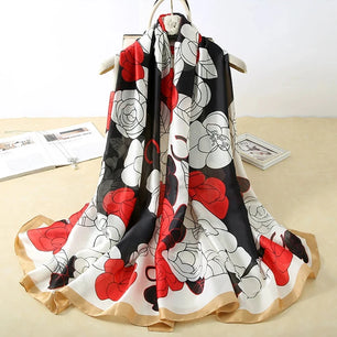 Women's Silk Neck Wrap Printed Pattern Trendy Beach Scarves