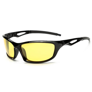 Men's Polycarbonate Frame Polarized Rectangle Shaped Sunglasses