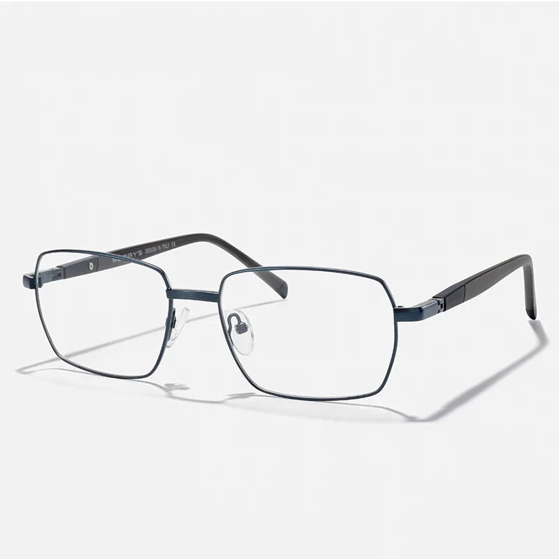 Men's Titanium Alloy Frame Full-Rim Square Shaped Trendy Glasses