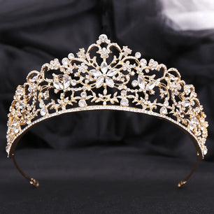 Women's Zinc Alloy Plant Pattern Tiaras Bridal Classic Crown