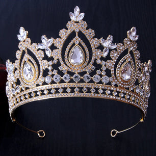 Women's Zinc Alloy Water Drop Pattern Tiaras Bridal Classic Crown