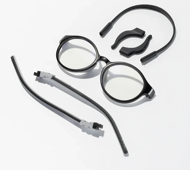 Kid's Plastic Titanium Frame Round Shaped Flexible Optical Glasses