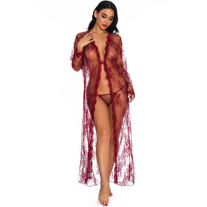 Women's Polyester V-Neck Long Sleeves Patchwork Sleepwear Set